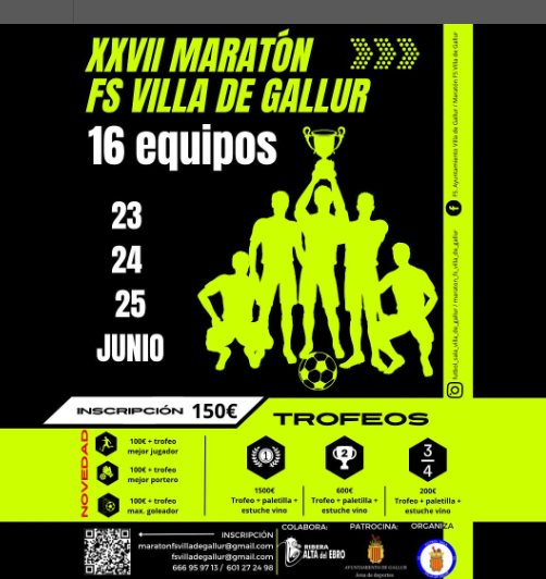 XXVII MARATÓN DE FUTBOL SALA VILLA DE GALLUR